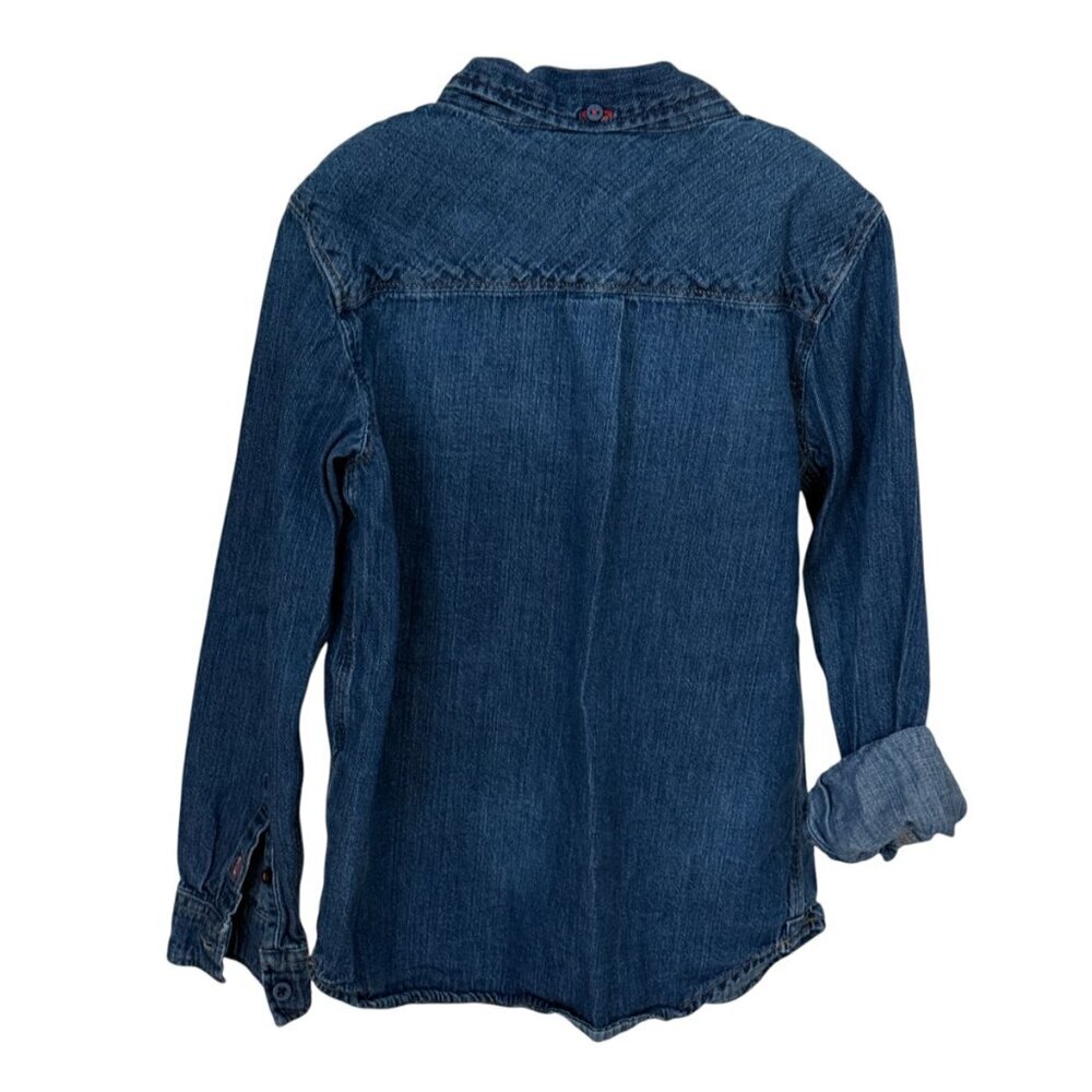H&M GIRLS DENIM BUTTON DOWN SHIRT - Picture 6 of 6